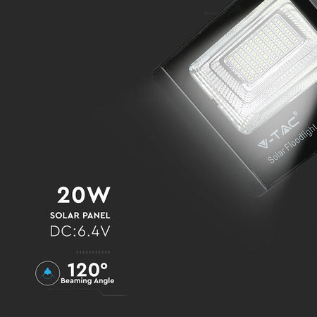 Reflector Led 20w 6000k Cu Incarcare Solara