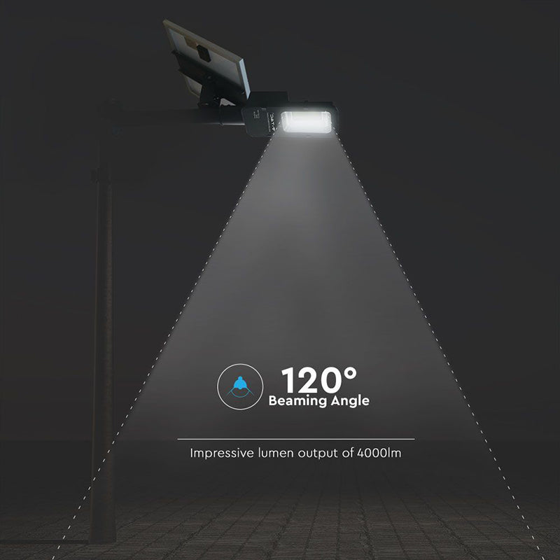 Corp iluminat stradal LED solar 50W 6000K, cu telecomandă, V-Tac SKU-95509