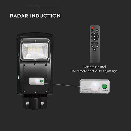 Corp iluminat stradal solar 6W, 6400K, reincarcare rapidă V-Tac SKU-95532