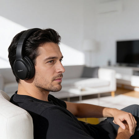 Căști audio Bluetooth 5.4 ANC cu microfon, 40 mm, Rebel SLU0056B