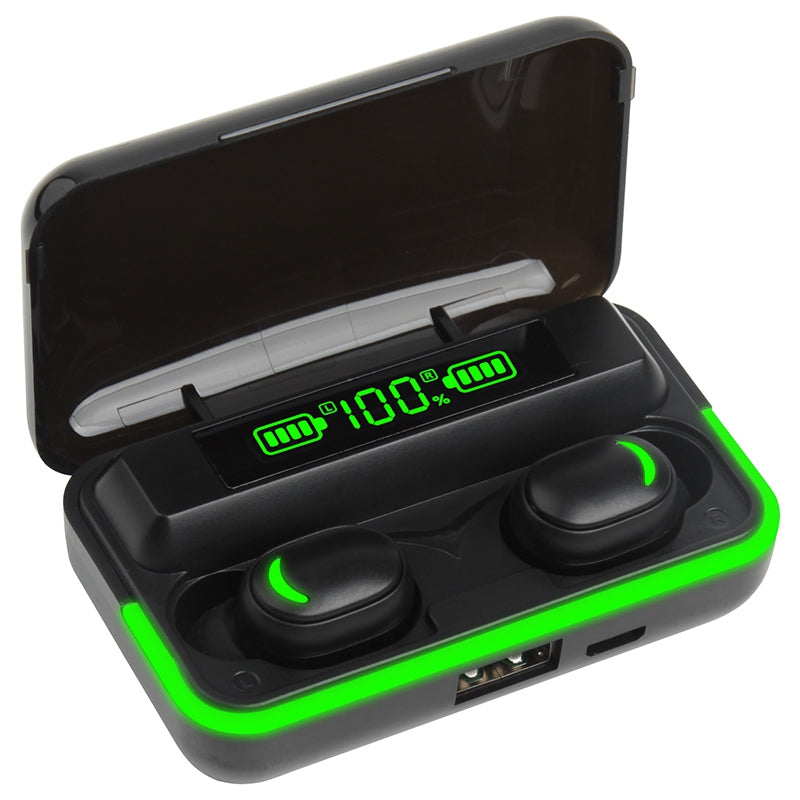 Căști Bluetooth 5.0 cu microfon și afișaj LED, autonomie extinsă - Rebel SLU0062