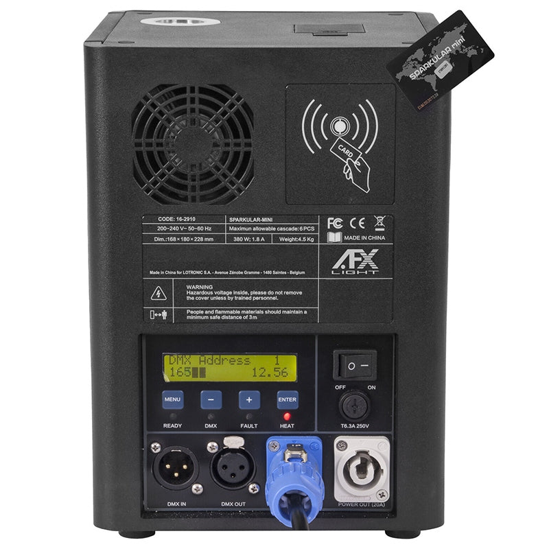 Mașină efect scânteie cu telecomandă, DMX, AFX SPARKULAR-MIN