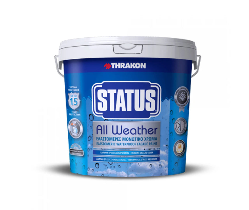 Vopsea izolatoare elastomerică Thrakon Status, baza D, All Weather, 10 L