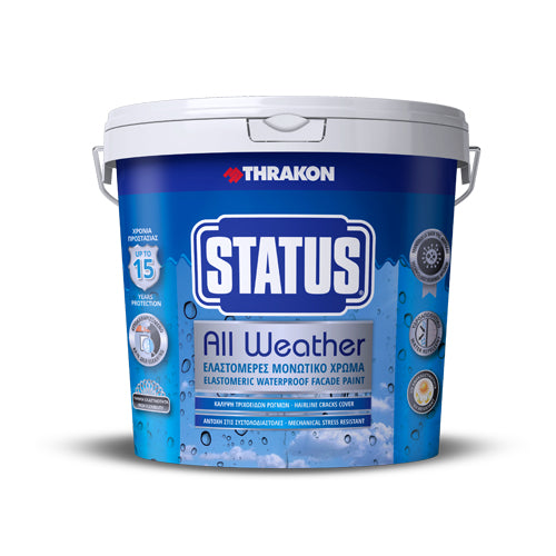 Vopsea izolatoare elastomerică Thrakon Status All Weather, baza D, 3 L