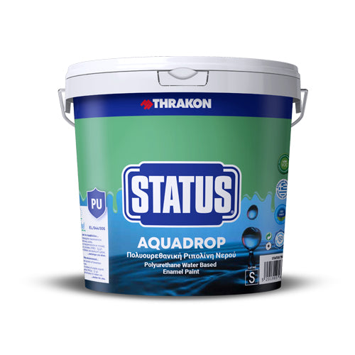 Vopsea email ecologică Thrakon Status Aquadrop, pe bază de apă, baza P, 2.25 L