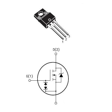 Tranzistor MOS canal N 400V 9A 0.49 ohm STP11NK40ZFP