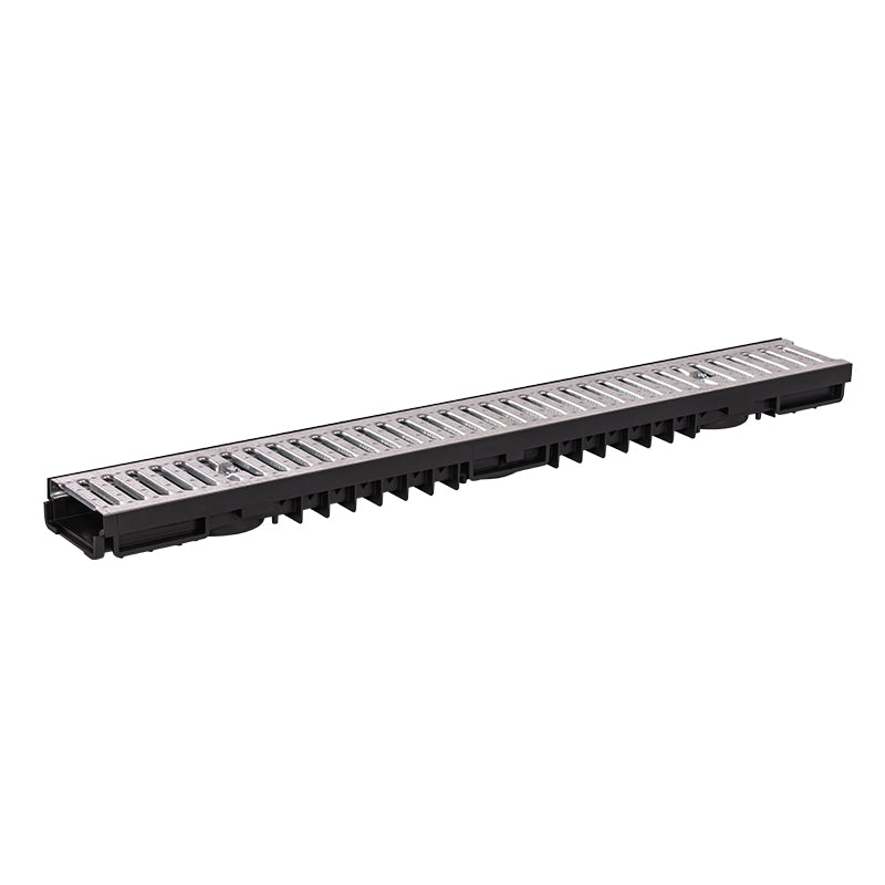Rigola De Exterior Cu Gratar Zincat, Fixabil  H 55mm