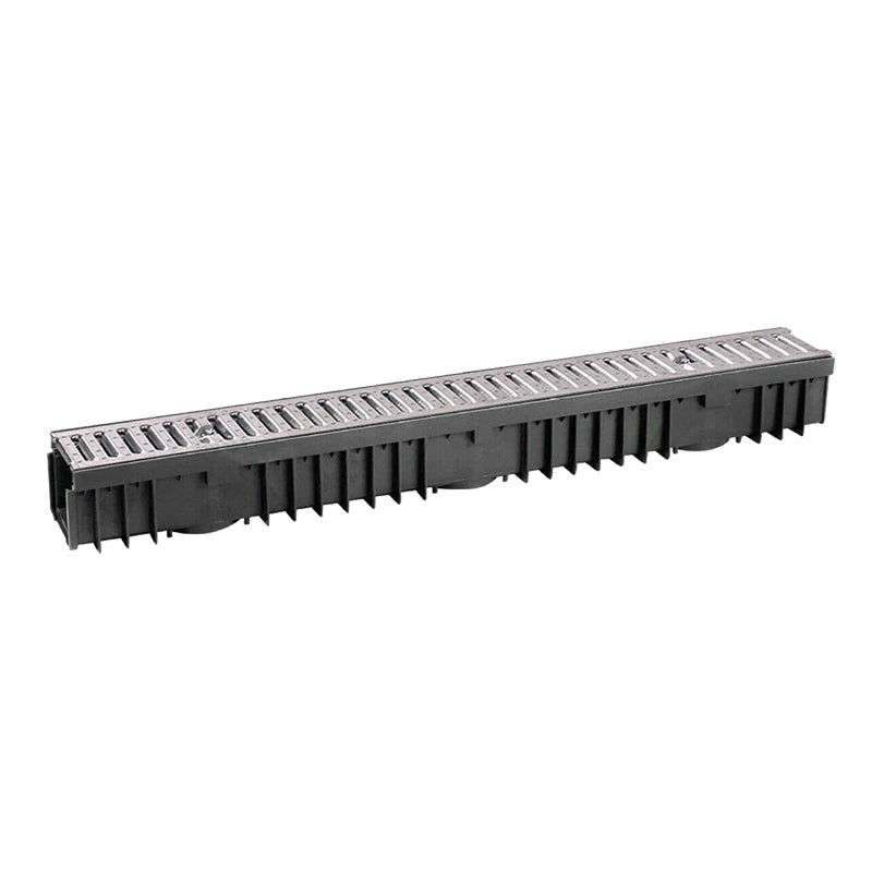 Rigola De Exterior Cu Gratar Zincat, Fixabil H 105mm