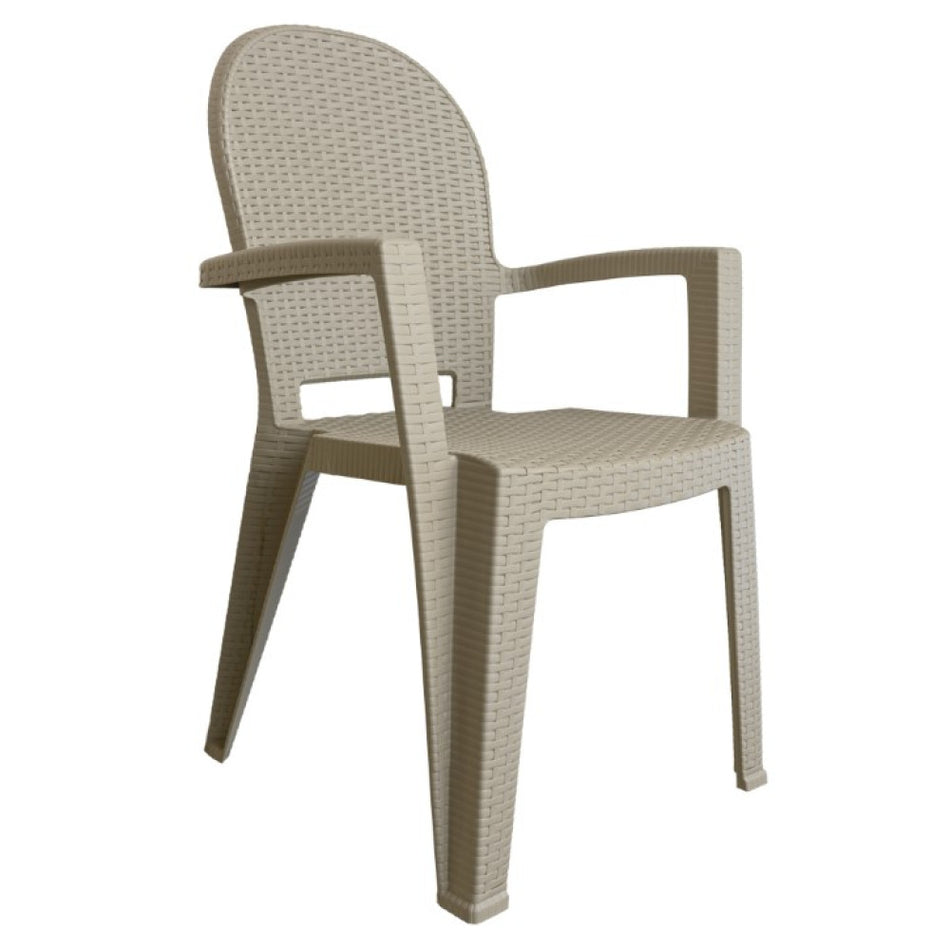 Scaun Avala Ratan Cappuccino 59cm X 52cm X H91cm