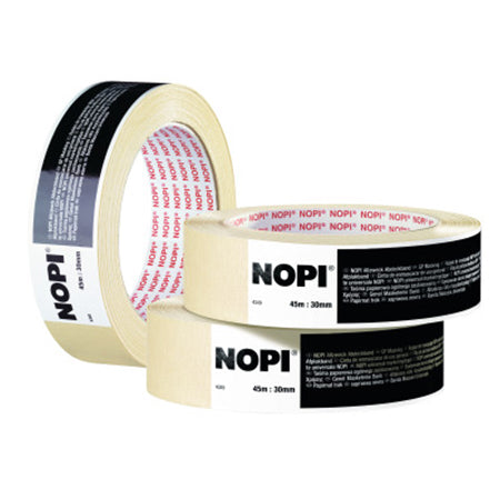 Bandă adezivă mascare NOPI TESA, hârtie creponată, adeziv cauciuc natural
