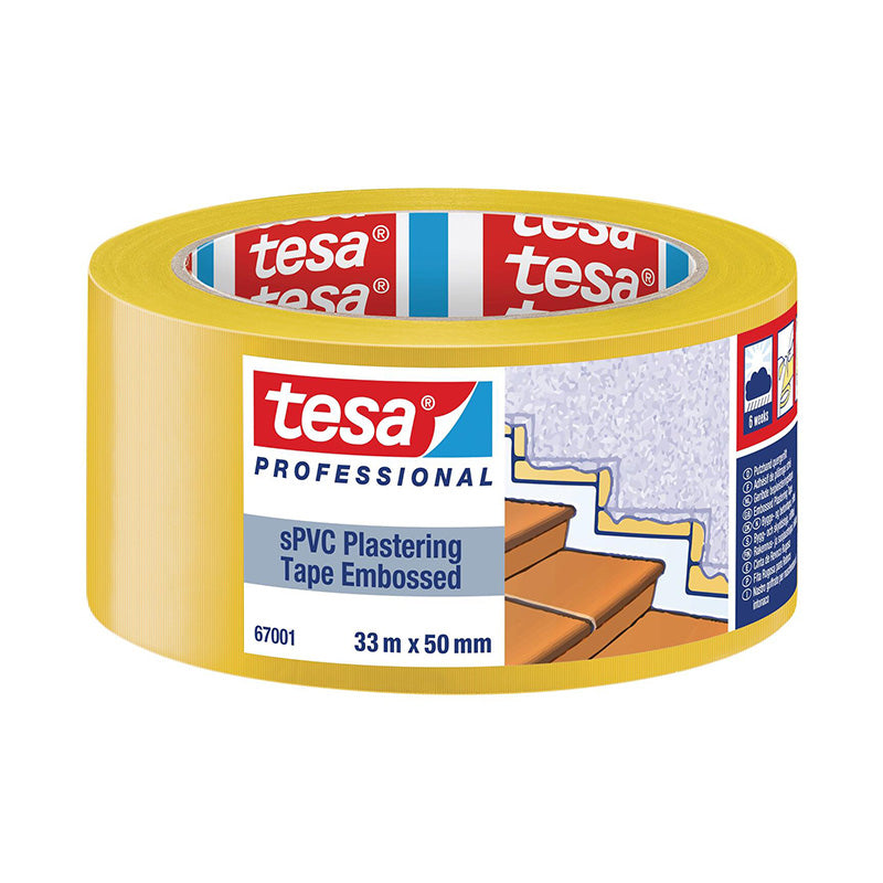 Bandă adezivă mascarea tencuieli gofrată 50 mm × 33 m TESA T-67001-01