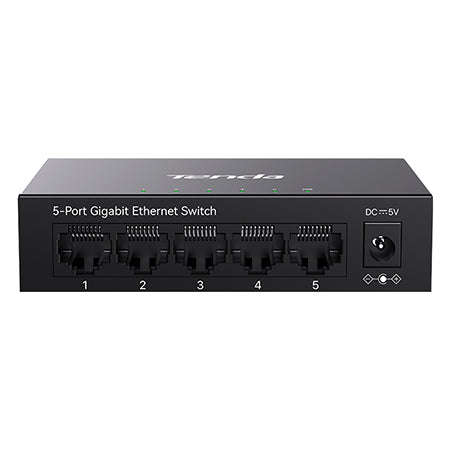 Switch metalic 5 porturi Gigabit 10/100/1000 Mbps, design compact, Tenda T-TEG1005M