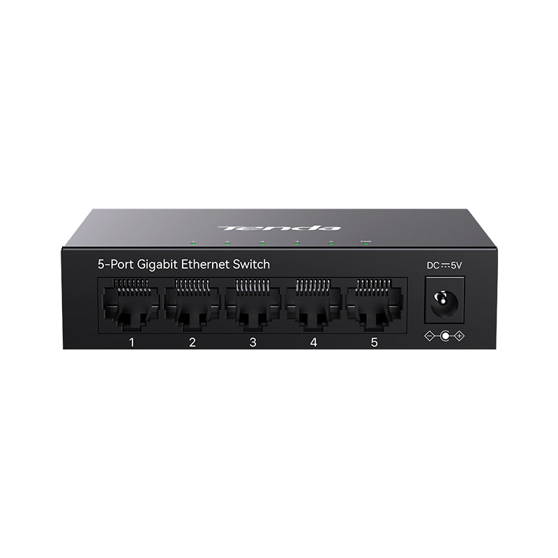 Switch metalic 5 porturi Gigabit 10/100/1000 Mbps, design compact, Tenda T-TEG1005M