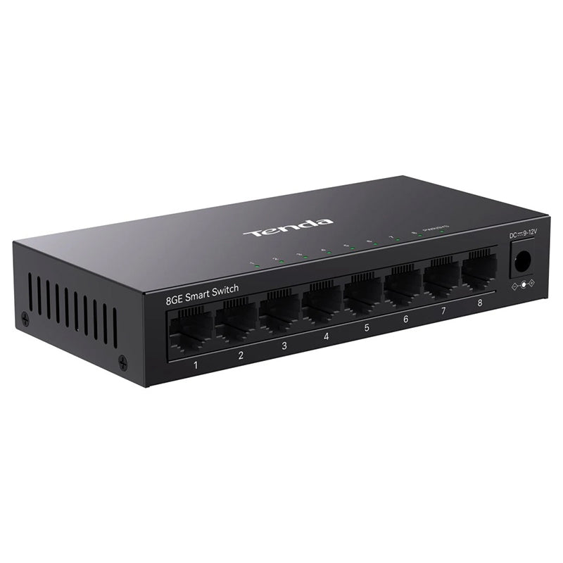 Switch 8 porturi Gigabit cu management Cloud, protecție 6kV, Tenda T-TEG2208D
