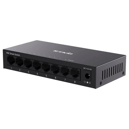 Switch 8 porturi Gigabit cu management Cloud, protecție 6kV, Tenda T-TEG2208D
