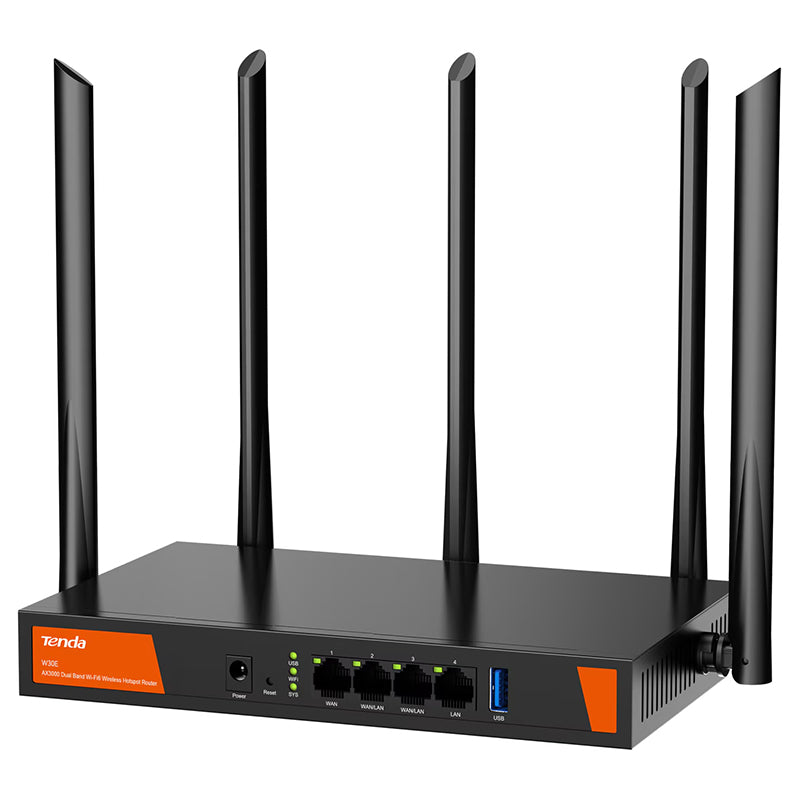 Router 3000 Mbps, 5 antene, dual band, mesh, business, Tenda T-W30E