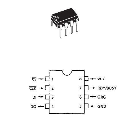 EEPROM serial 1024 bit chip memorie TC89101