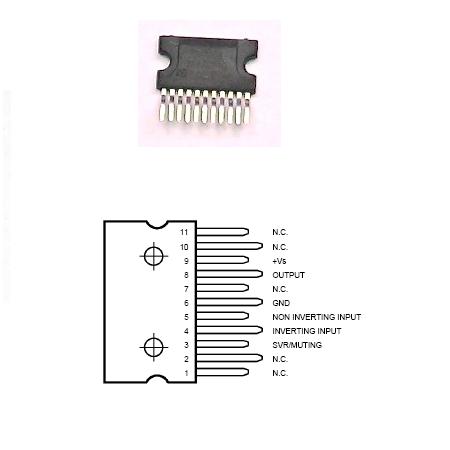 Amplificator audio 8 W cu funcție mute TDA7253