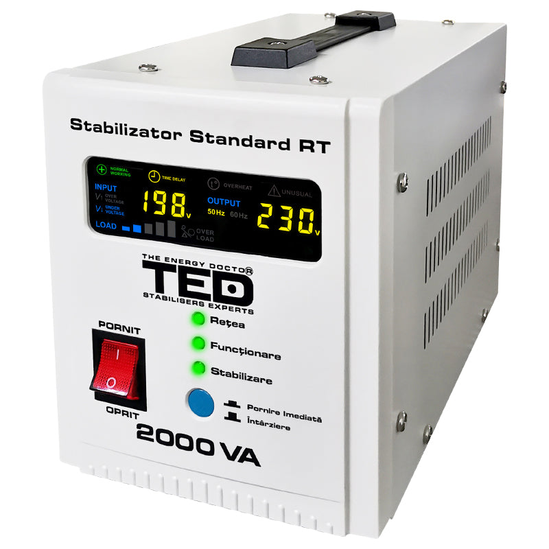 Stabilizator de tensiune automat de 2000 VA cu ieșire de 230 V Ted Electric TED-AVR2000