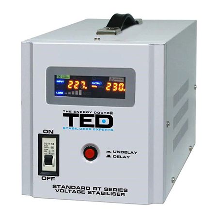 Stabilizator de tensiune automat AVR 5000 VA cu ieșire de 220 V Ted Electric TED-AVR5000