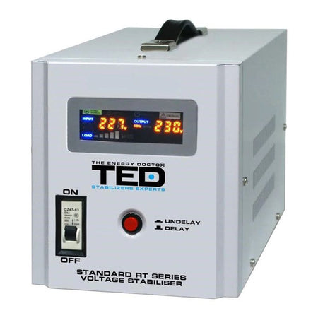 Stabilizator de tensiune automat AVR 5000 VA cu ieșire de 220 V Ted Electric TED-AVR5000