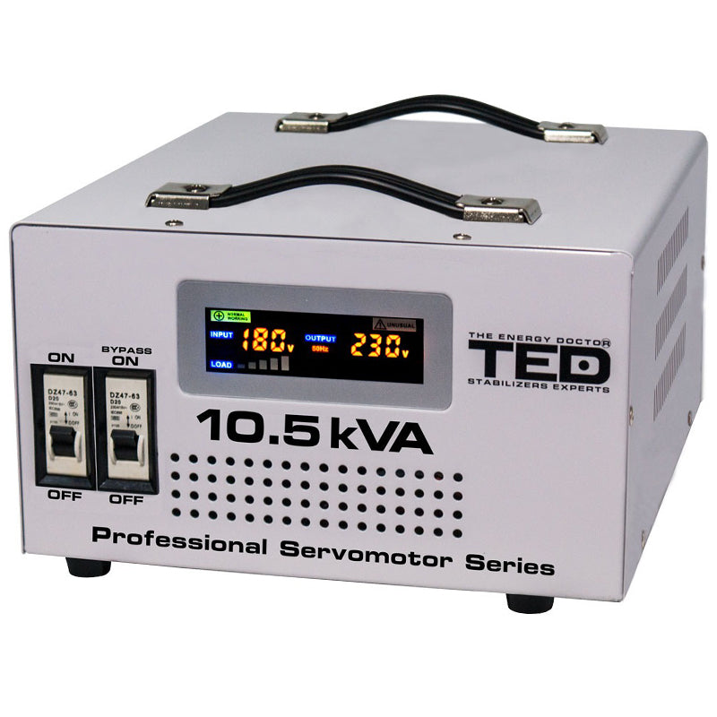 Stabilizator de tensiune cu servomotor de 10,5 kVA cu ieșire 230 V Ted Electric TED-SVC105