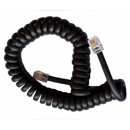 Cablu telefonic spiralat 2.1 m negru TEL0032A-2.1