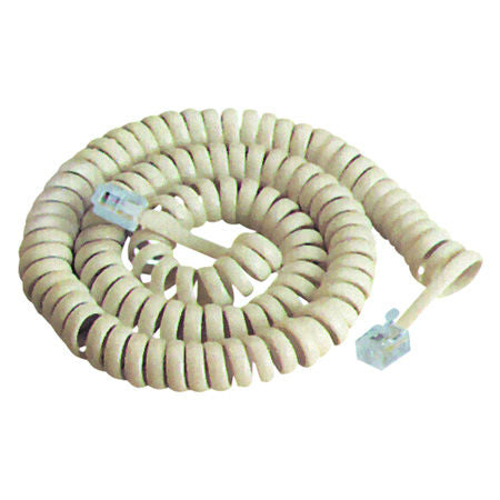 Cablu telefonic spiralat 2.1 m alb TEL0032F-2.1