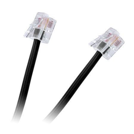 Cablu telefonic de extensie negru de 2 m TEL0033A-2