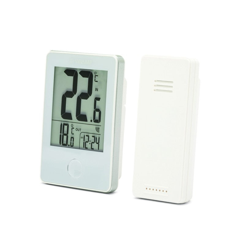 Stație meteo wireless cu senzor exterior și rază 60 m Velamp THERM07