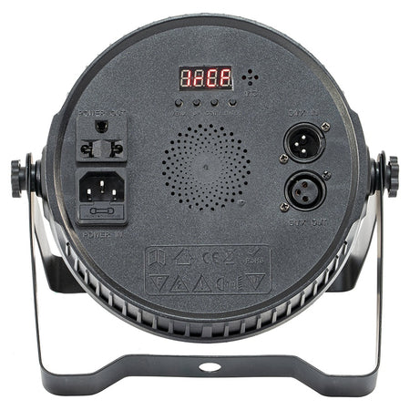 Proiector PAR LED RGB 18 × 1 W, DMX, telecomandă, Ibiza Light THINPAR-18X1W