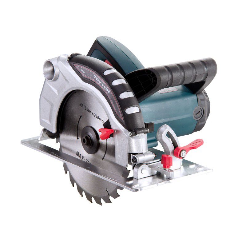 Fierăstrău circular manual 210 mm 1800 W, aluminiu și accesorii TRYTON THP1800