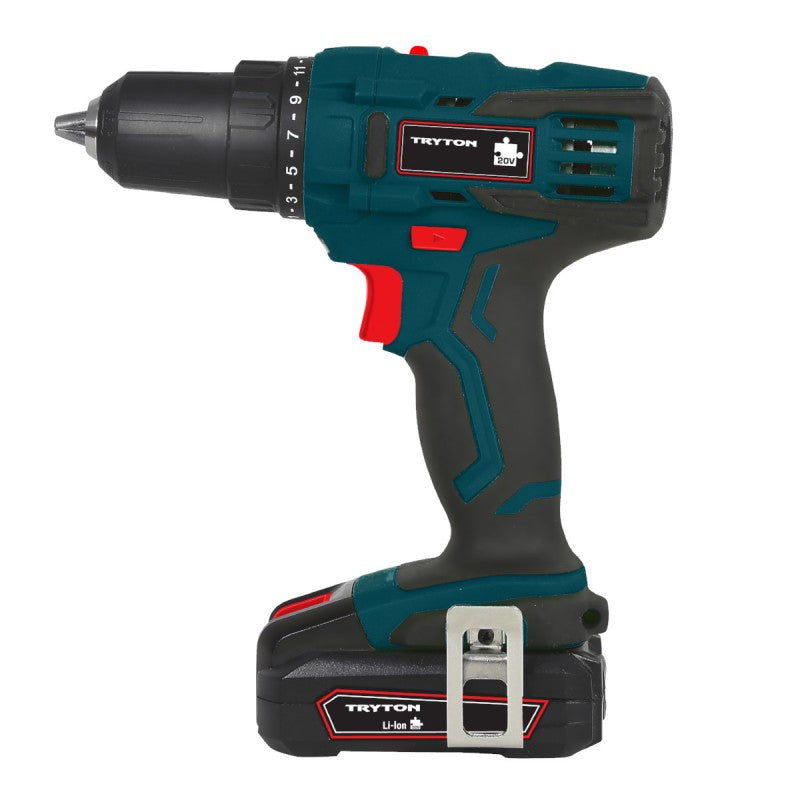 Mașină de înșurubat cu acumulator 20 V, 25 Nm, 2 viteze, LED TRYTON.20 TJV10AL