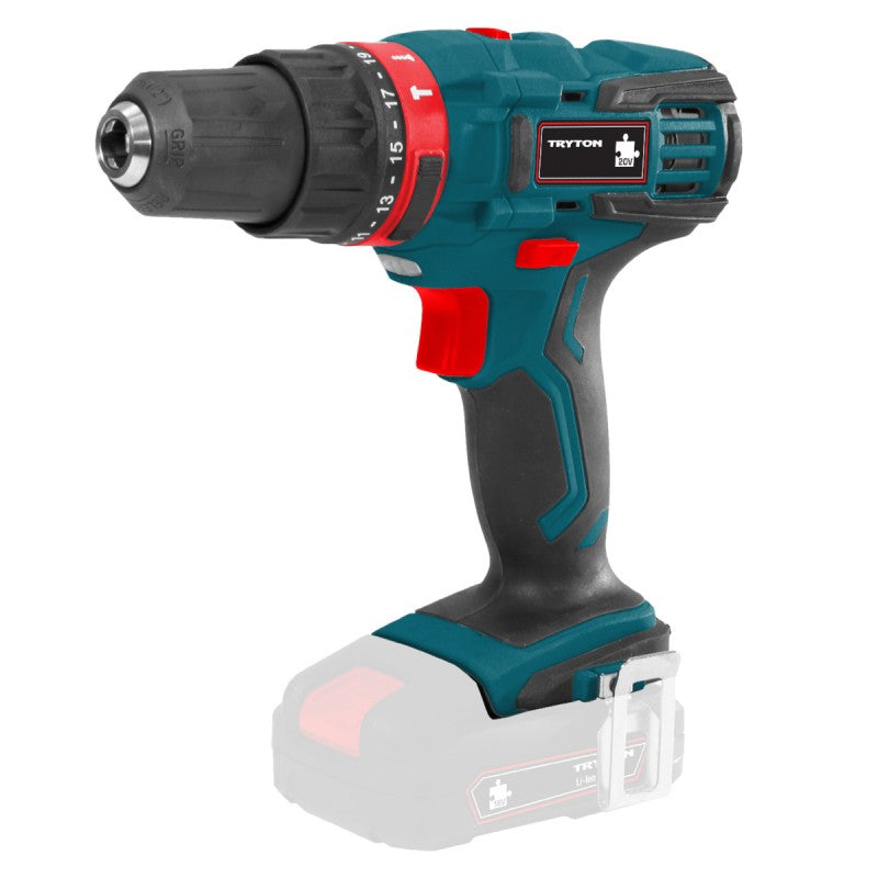 Mașină de înșurubat cu percuție 20 V, 2 viteze, cu LED, TRYTON.20 TJV20