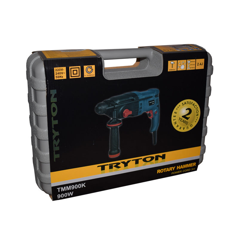 Ciocan rotopercutor SDS-plus 900 W/2.4 J, accesorii, geantă TRYTON TMM900K