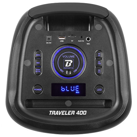 Boxă portabilă 2×8''/20 cm, Bluetooth, USB/SD, 400 W, BoomTone DJ TRAVELER400
