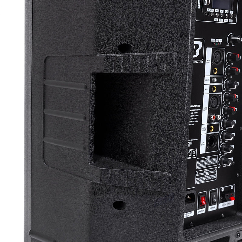 Boxă portabilă 12''/30 cm, 250 W, Bluetooth, USB, FM, 2 microfoane VHF BoomTone DJ TRAVELSOUND12