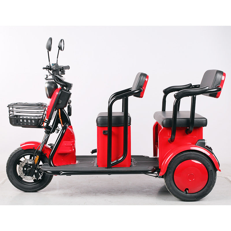 Triciclu electric două locuri RPX-TRI 1000W cu baterie 60V 20AH și opțiune portbagaj extensibil