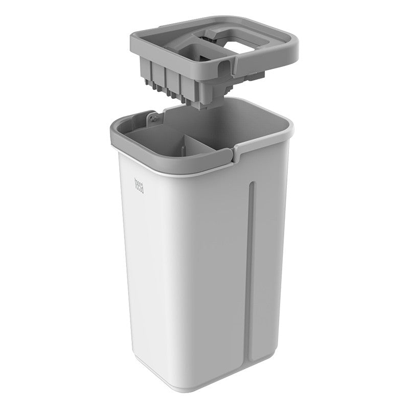 Set mop plat cu găleată cu 2 cuve de 5,7 l și mâner de 124 cm Teesa TSA0045