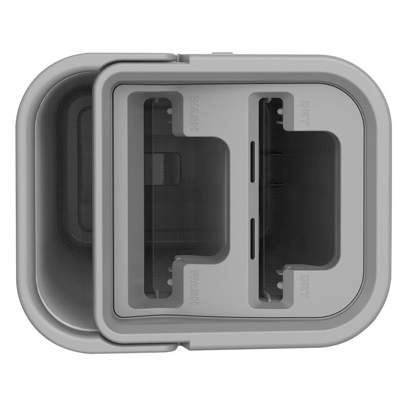 Set mop plat cu găleată cu 2 cuve de 5,7 l și mâner de 124 cm Teesa TSA0045