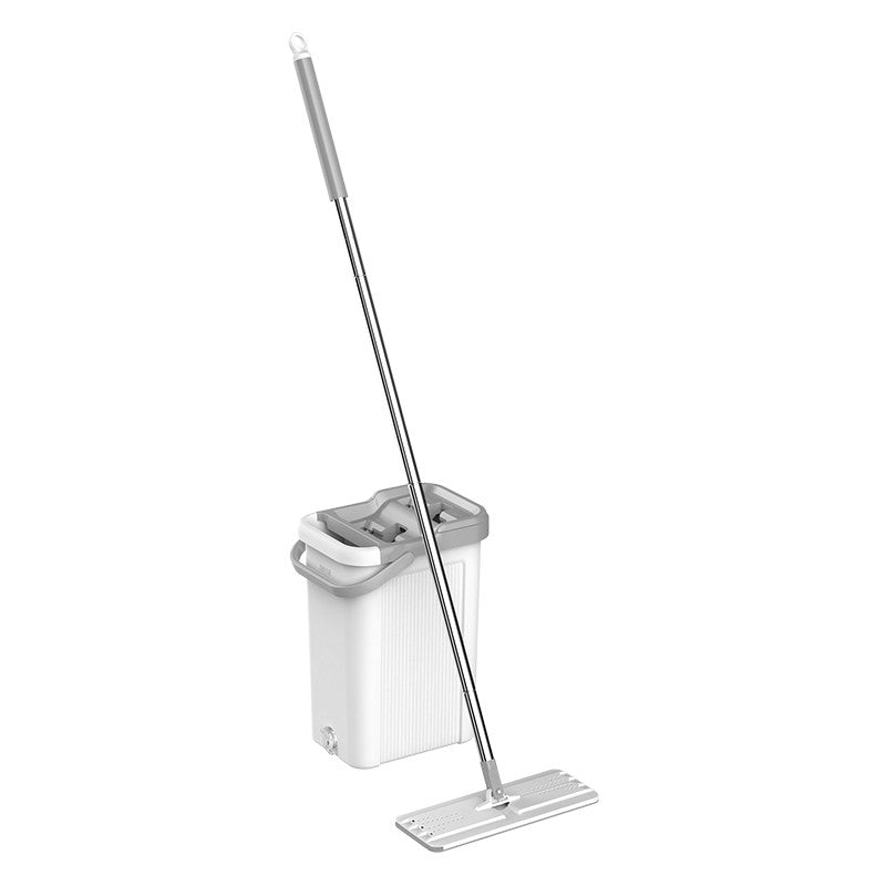 Set mop cu găleată cu 2 cuve de 7,5 l cu mop din microfibră Teesa TSA0046