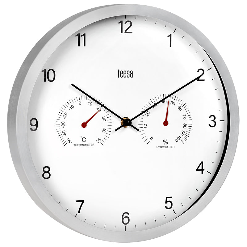 Ceas de perete 30cm termometru higrometru Teesa TSA0049