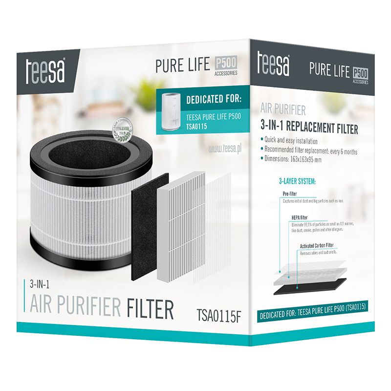 Filtru de schimb pentru purificator de aer Pure Life P500 Teesa TSA0115F