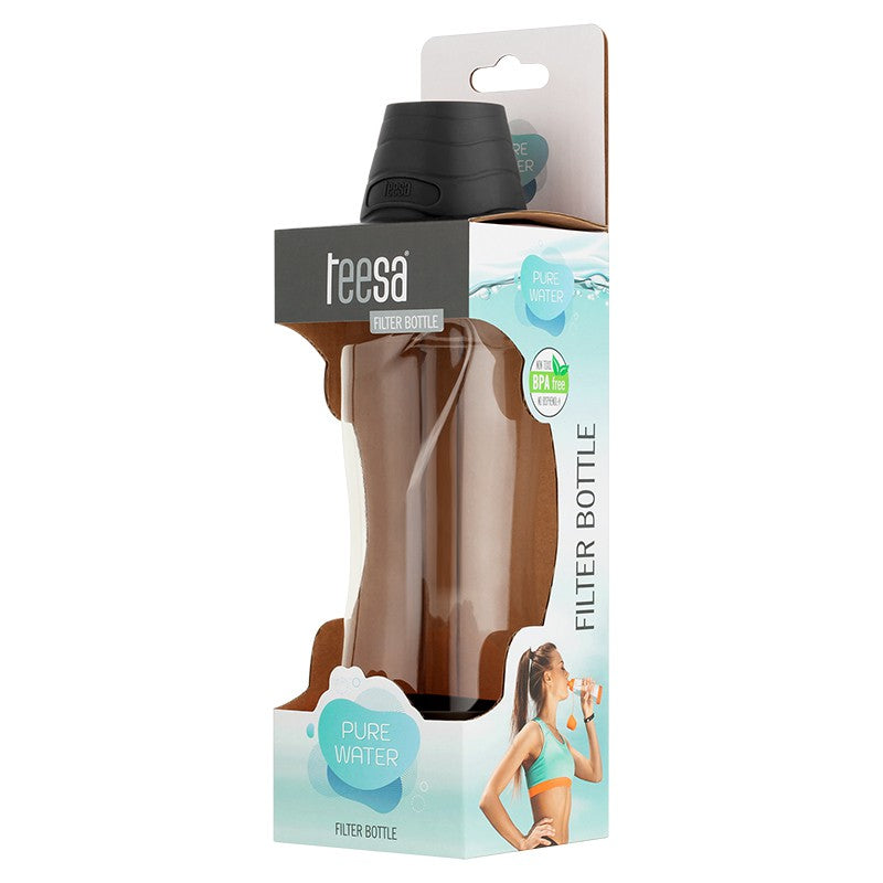 Sticlă cu filtru de cărbune activ de 550 ml neagră Teesa TSA0120-BC