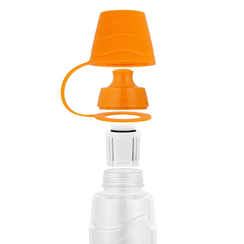 Sticlă cu filtru din cărbune activ de 550 ml portocalie Teesa TSA0120-O