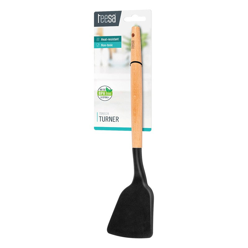 Spatulă din silicon cu mâner din lemn Teesa TSA0124