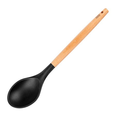 Lingură de servit din silicon cu mâner din lemn Teesa TSA0129