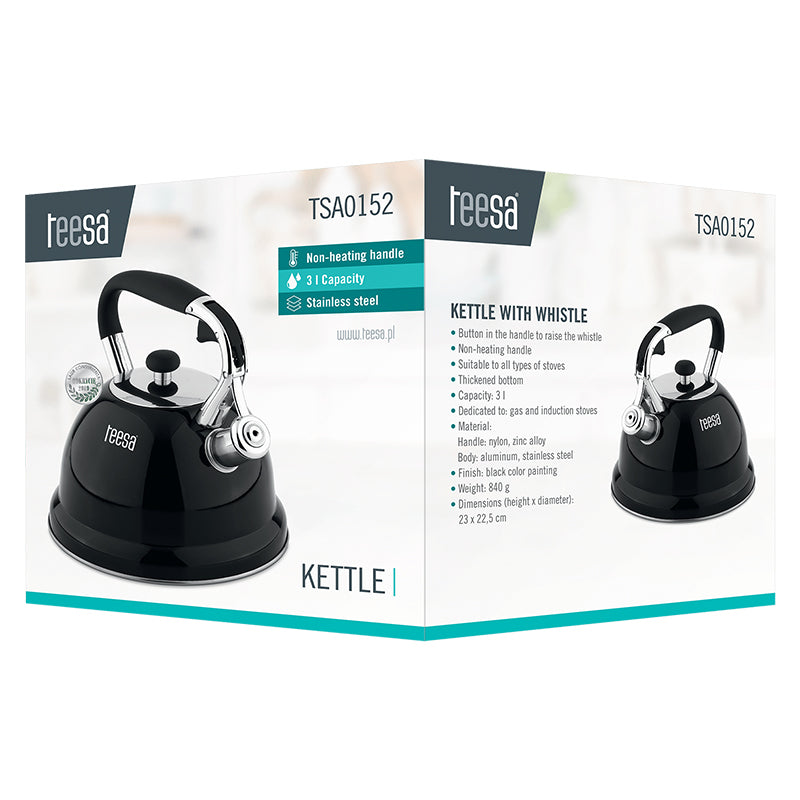 Ceainic cu fluier de otel 3l Teesa TSA0152