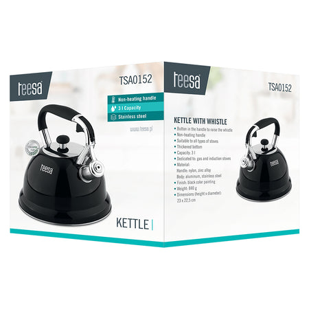 Ceainic cu fluier de otel 3l Teesa TSA0152