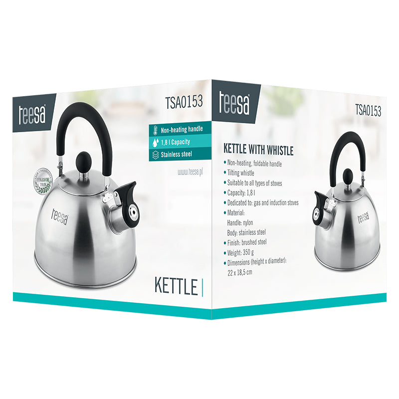 Ceainic cu fluier de otel 1.8l Teesa TSA0153